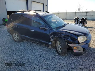 2004 Hyundai Santa Fe GLS with VIN KM8SC73E44U837991, listed as a Copart auction lot 74093234 with 0 mi miles and Non Repairable. Bid and sale history available at carsss.com. Image 4.