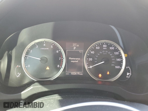 2016 Lexus IS 350 with VIN JTHBE1D24G5026575, listed as a Copart auction lot 46454675 with 102,619 mi miles and Salvage title. Bid and sale history available at DreamBid. Image 9.
