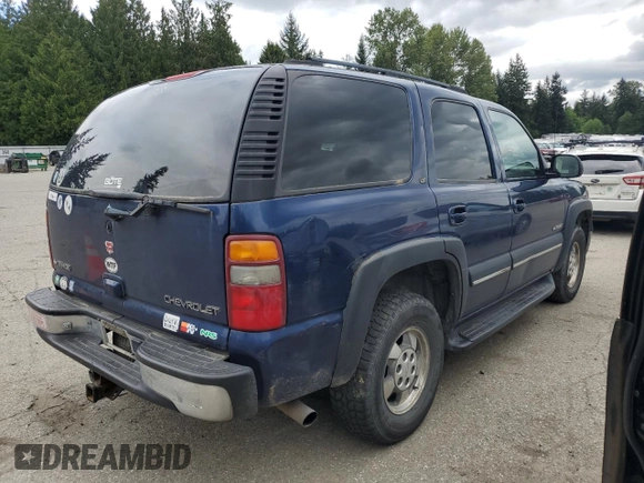 2002 Chevrolet Tahoe LS with VIN 1GNEK13Z62J111284, listed as a Copart auction lot 57854975 with 193,226 mi miles and Clean title. Bid and sale history available at DreamBid. Image 3.