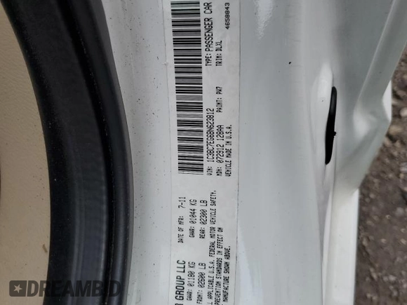 2011 Chrysler 200 Limited with VIN 1C3BC7EG6BN623812, listed as a Copart auction lot 55595095 with 94,843 mi miles and Salvage Title. Bid and sale history available at DreamBid. Image 13.