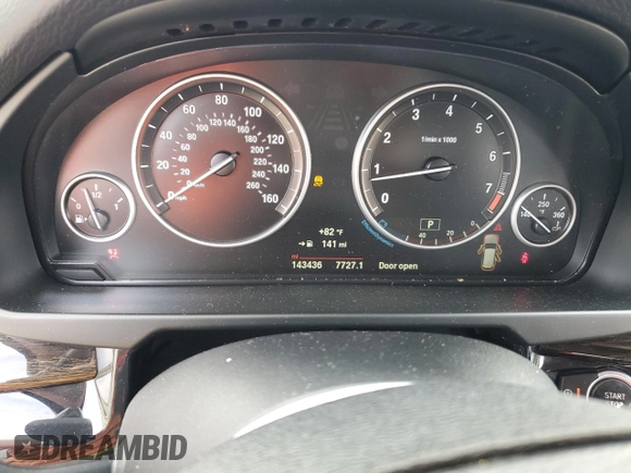 2015 BMW X5 xDrive50i with VIN 5UXKR6C51F0J74160, listed as a Copart auction lot 79337044 with 143,436 mi miles and Salvage title. Bid and sale history available at DreamBid. Image 9.