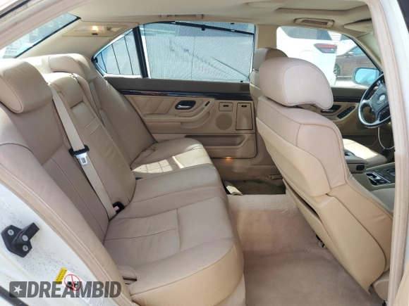1998 BMW 7 Series 740il with VIN WBAGJ8323WDM17893, listed as a Copart auction lot 69853684 with 155,155 mi miles and Clean Title. Bid and sale history available at carsss.com. Image 10.