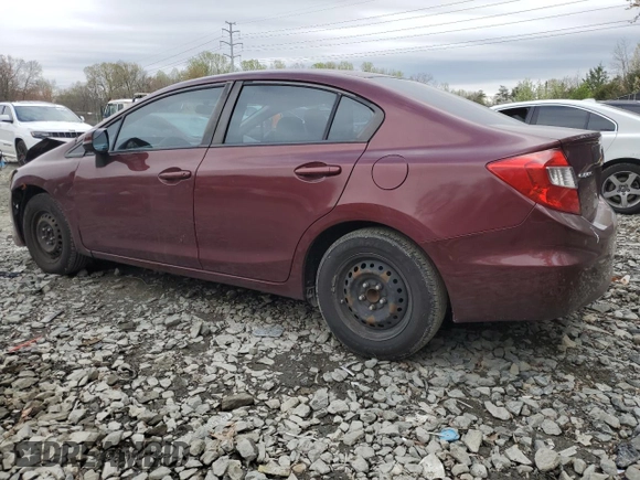 2012 Honda Civic LX with VIN 2HGFB2F56CH590113, listed as a Copart auction lot 51314825 with 168,156 mi miles and Salvage Title. Bid and sale history available at DreamBid. Image 2.