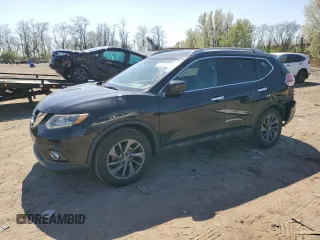 2016 Nissan Rogue SL with VIN 5N1AT2MV2GC834739, listed as a Copart auction lot 52428095 with 56,641 mi miles and Salvage Title. Bid and sale history available at DreamBid. Image 1.