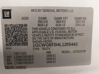 2020 Chevrolet Express Cargo Van with VIN 1GCWGBFB4L1205443, listed as a IAAI auction lot 41612714 with 87,883 mi miles. Bid and sale history available at carsss.com. Image 9.