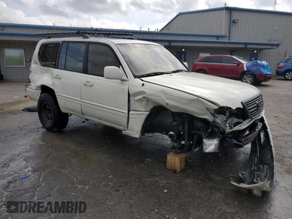 2001 Lexus LX 470 with VIN JTJHT00W913507524, listed as a Copart auction lot 51601785 with 171,779 mi miles and Salvage Title. Bid and sale history available at carsss.com. Image 4.