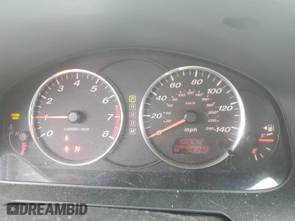 2008 Mazda 6 i Sport VE with VIN 1YVHP80C585M38433, listed as a Copart auction lot 79957794 with 102,642 mi miles and Salvage Title. Bid and sale history available at carsss.com. Image 9.