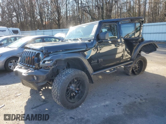 2022 Jeep Wrangler Unlimited Sport with VIN 1C4HJXDG6NW144897, listed as a Copart auction lot 83474284 with Not Provided miles and Salvage Title. Bid and sale history available at DreamBid. Image 1.