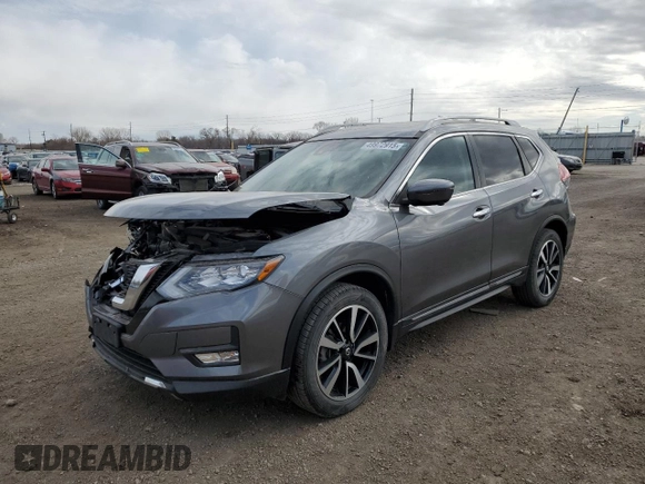 2019 Nissan Rogue SL with VIN 5N1AT2MV0KC766904, listed as a Copart auction lot 49972915 with 56,273 mi miles and Salvage Title. Bid and sale history available at carsss.com. Image 1.