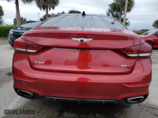 2019 Genesis G80 3.8L with VIN KMHGN4JE4KU289067, listed as a Copart auction lot 75053704 with 0 mi miles and Salvage Title. Bid and sale history available at carsss.com. Image 6.