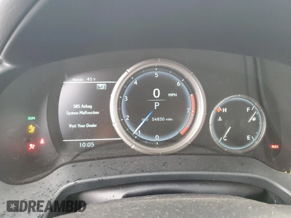 2021 Lexus RX 350 F Sport with VIN 2T2SZMDAXMC307224, listed as a Copart auction lot 75339464 with 54,850 mi miles and Salvage title. Bid and sale history available at DreamBid. Image 9.