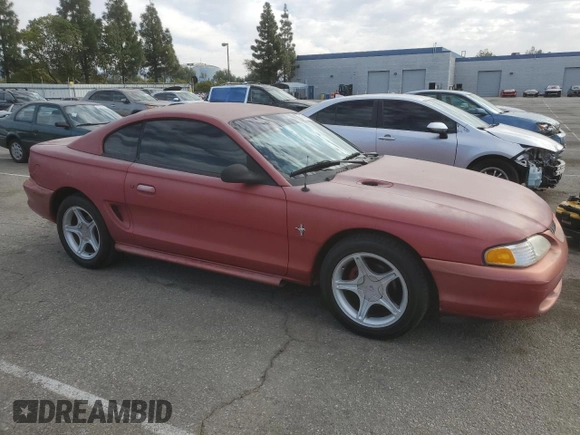 1995 Ford Mustang with VIN 1FALP4046SF283514, listed as a Copart auction lot 47492825 with 121,272 mi miles and Clean Title. Bid and sale history available at carsss.com. Image 4.