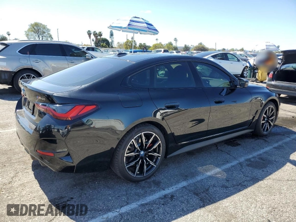 2024 BMW i4 M50 z VIN WBY33AW01RFS72681, wystawiony jako Copart lot #48484235 z przebiegiem 712 mil mil oraz Szkoda całkowita • Salvage title. Historia ofert i sprzedaży dostępna na DreamBid. Obrazek 3.