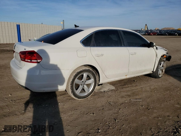 2013 Volkswagen Passat SE w/Sunroof & Nav with VIN 1VWBP7A36DC019675, listed as a Copart auction lot 48245495 with 126,887 mi miles and Salvage Title. Bid and sale history available at carsss.com. Image 3.