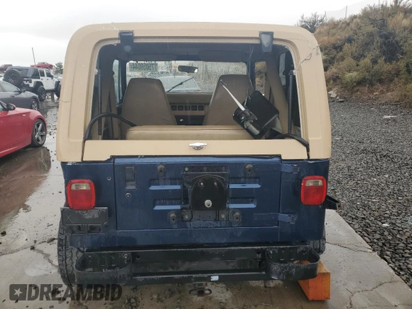 1991 Jeep Wrangler with VIN 2J4FY29S3MJ108717, listed as a Copart auction lot 75059044 with 202,413 mi miles and Salvage Title. Bid and sale history available at carsss.com. Image 6.