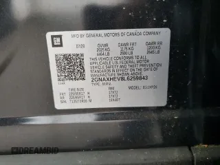 2020 Chevrolet Equinox LS z VIN 2GNAXHEV8L6259843, wystawiony jako Copart lot #57400365 z przebiegiem 35 371 mil mil oraz Czysty tytuł • Clean title. Historia ofert i sprzedaży dostępna na DreamBid. Obrazek 13.