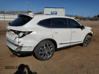 2023 Acura MDX Technology with VIN 5J8YE1H48PL043996, listed as a Copart auction lot 51858185 with 17,228 mi miles and Salvage title. Bid and sale history available at DreamBid. Image 3.