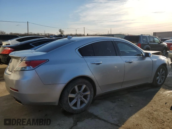 2012 Acura TL Tech Auto with VIN 19UUA8F53CA033297, listed as a Copart auction lot 44336125 with 129,047 mi miles and Clean Title. Bid and sale history available at carsss.com. Image 3.