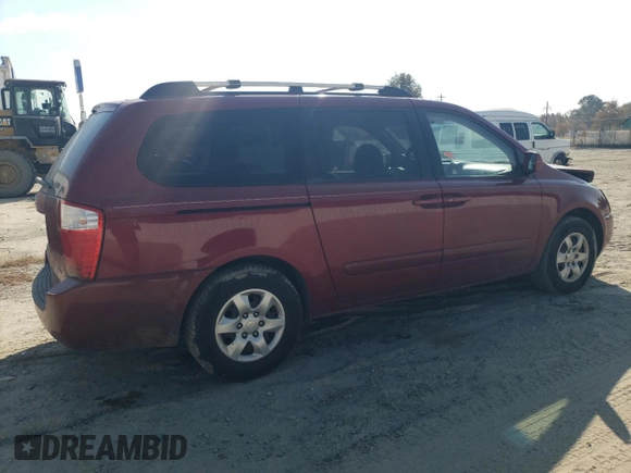 2007 Kia Sedona LX with VIN KNDMB233176190864, listed as a Copart auction lot 77267064 with 205,149 mi miles and Salvage Title. Bid and sale history available at carsss.com. Image 3.