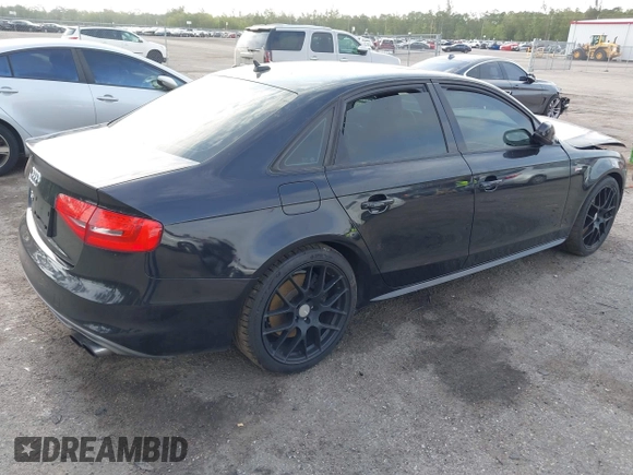 2014 Audi S4 Premium Plus with VIN WAUDGAFL5EA021929, listed as a IAAI auction lot 41974104 with 87,832 mi miles. Bid and sale history available at carsss.com. Image 4.