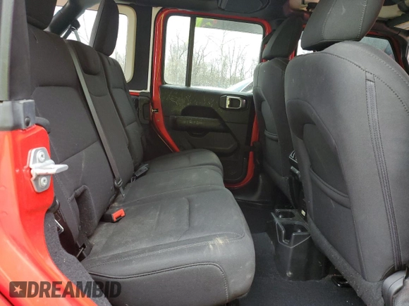 2018 Jeep Wrangler Unlimited Sahara with VIN 1C4HJXEG0JW208084, listed as a Copart auction lot 53099245 with 48,303 mi miles and Salvage Title. Bid and sale history available at carsss.com. Image 11.
