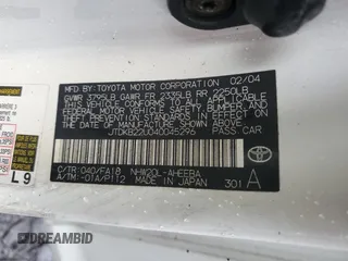 2004 Toyota Prius with VIN JTDKB22U040045296, listed as a Copart auction lot 52336425 with Not Provided miles and Non Repairable. Bid and sale history available at DreamBid. Image 14.