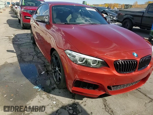 2018 BMW 2 Series M240i with VIN WBA2J5C57JVC07127, listed as a Copart auction lot 76994584 with 51,297 mi miles and Salvage title. Bid and sale history available at DreamBid. Image 14.
