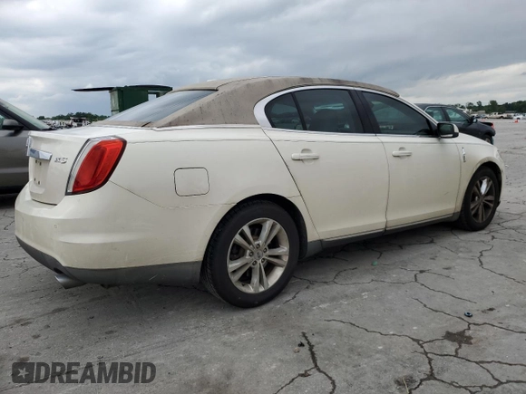 2009 Lincoln MKS with VIN 1LNHM93R89G603297, listed as a Copart auction lot 55474585 with 111,760 mi miles and Salvage title. Bid and sale history available at DreamBid. Image 3.