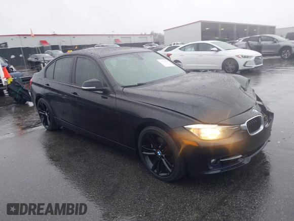 2015 BMW 3 Series 328i with VIN WBA3A5G54FNS88834, listed as a IAAI auction lot 41712756 with 51,599 mi miles. Bid and sale history available at carsss.com. Image 1.