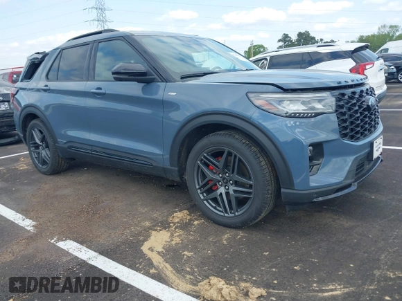 2025 Ford Explorer ST-Line с VIN 1FMUK7KH9SGA91850, выставлен на аукционе IAAI как лот 42028931 с пробегом 5 770 миль миль и . История ставок и продаж доступна на DreamBid. Изображение 1.