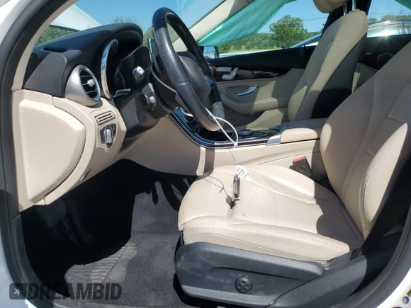 2017 Mercedes-Benz C 300 with VIN 55SWF4KB4HU213916, listed as a Copart auction lot 57999985 with 66,353 mi miles and Salvage title. Bid and sale history available at DreamBid. Image 7.