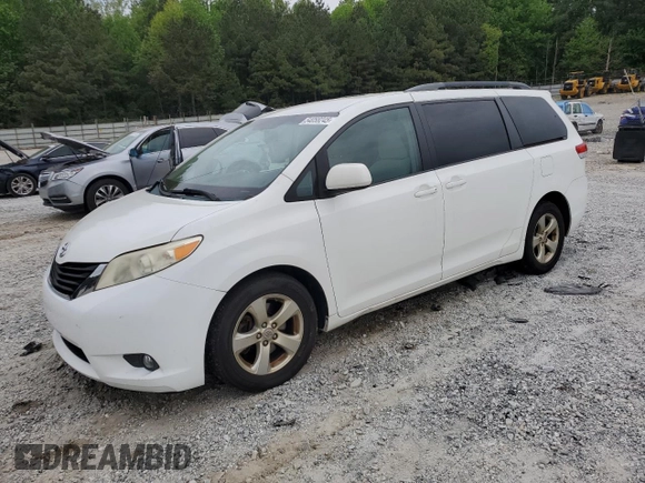 2012 Toyota Sienna LE AAS with VIN 5TDKK3DC8CS265274, listed as a Copart auction lot 54058245 with 175,063 mi miles and Salvage title. Bid and sale history available at DreamBid. Image 1.