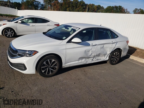 2023 Volkswagen Jetta S with VIN 3VW4M7BU4PM011134, listed as a Copart auction lot 76444894 with 25,888 mi miles and Salvage title. Bid and sale history available at DreamBid. Image 1.