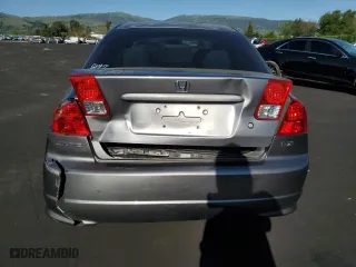 2005 Honda Civic Sdn LX with VIN 2HGES16525H628123, listed as a Copart auction lot 52531605 with 175,539 mi miles and Salvage Title. Bid and sale history available at carsss.com. Image 6.