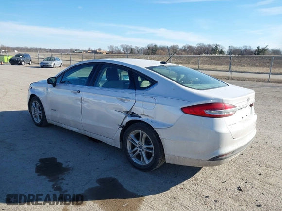 2018 Ford Fusion Hybrid SE with VIN 3FA6P0LU4JR152682, listed as a IAAI auction lot 41691305 with 142,059 mi miles. Bid and sale history available at carsss.com. Image 3.