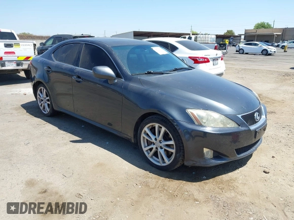2007 Lexus IS 350 with VIN JTHBE262575015278, listed as a IAAI auction lot 42572142 with 159,701 mi miles and . Bid and sale history available at DreamBid. Image 1.