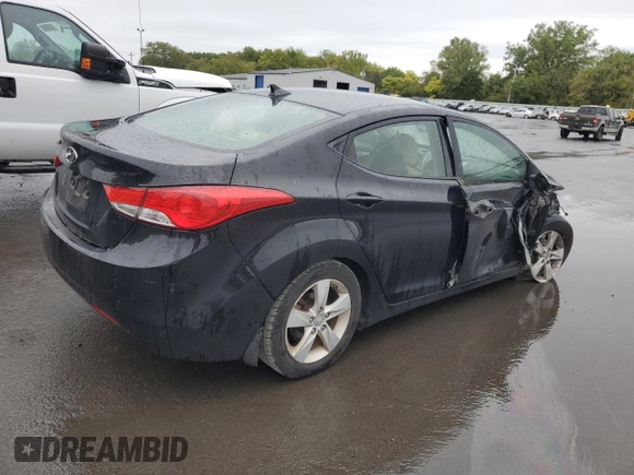 2013 Hyundai Elantra GLS with VIN 5NPDH4AE1DH197023, listed as a Copart auction lot 45961625 with 129,589 mi miles and Salvage title. Bid and sale history available at DreamBid. Image 3.