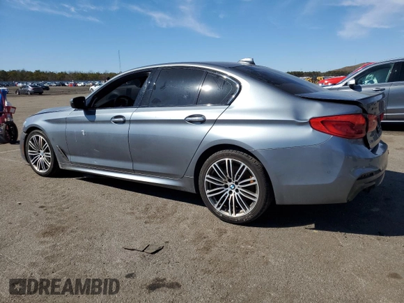 2018 BMW 5 Series M550i xDrive z VIN WBAJB9C55JB036120, wystawiony jako Copart lot #49134865 z przebiegiem Nie podano mil oraz Szkoda całkowita • Salvage title. Historia ofert i sprzedaży dostępna na DreamBid. Obrazek 2.