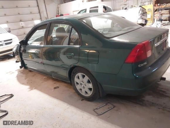 2001 Honda Civic EX with VIN 1HGES25751L040707, listed as a IAAI auction lot 41281785 with 1 mi miles. Bid and sale history available at carsss.com. Image 3.