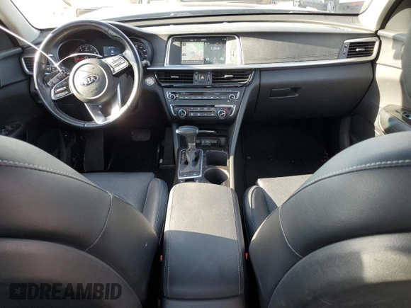 2019 Kia Optima EX with VIN 5XXGU4L17KG334350, listed as a Copart auction lot 43554635 with 55,465 mi miles and Salvage Title. Bid and sale history available at carsss.com. Image 8.
