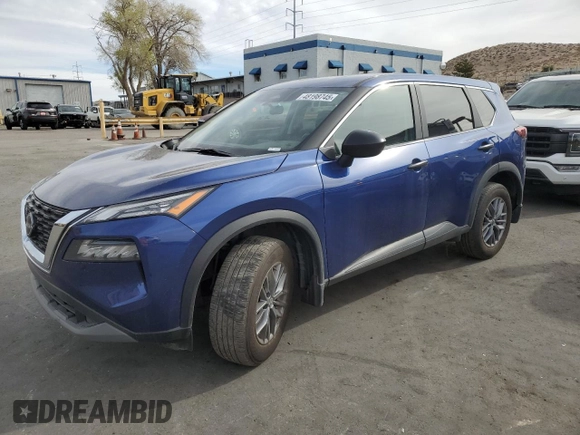 2023 Nissan Rogue S with VIN 5N1BT3AB9PC912647, listed as a Copart auction lot 48198745 with 21,824 mi miles and Salvage title. Bid and sale history available at DreamBid. Image 1.