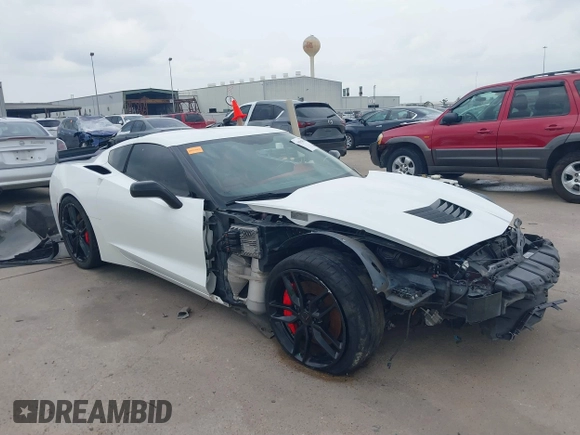 2015 Chevrolet Corvette Z51 3LT with VIN 1G1YL2D76F5112867, listed as a IAAI auction lot 39194815 with 64,225 mi miles. Bid and sale history available at carsss.com. Image 1.