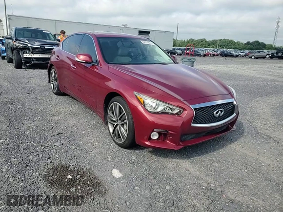 2014 Infiniti Q50 Sport with VIN JN1BV7AR6EM693711, listed as a Copart auction lot 64551895 with 124,843 mi miles and Salvage title. Bid and sale history available at DreamBid. Image 13.