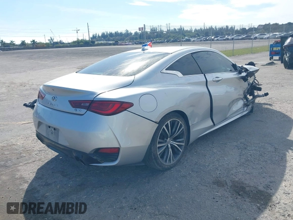 2018 Infiniti Q60 Luxe with VIN JN1CV7EK9JM200275, listed as a IAAI auction lot 41269284 with 72,673 mi miles and . Bid and sale history available at carsss.com. Image 4.