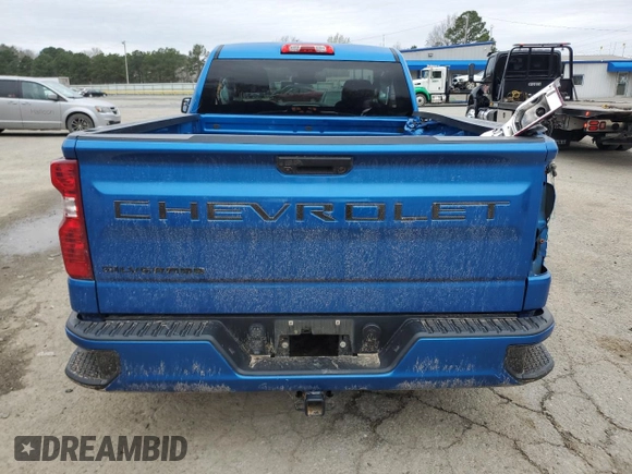2022 Chevrolet Silverado 1500 Work Truck with VIN 3GCNAAEK3NG632724, listed as a Copart auction lot 45302405 with 38,129 mi miles and Salvage Title. Bid and sale history available at DreamBid. Image 6.