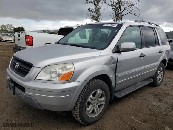 2005 Honda Pilot EX-L with NAVI with VIN 2HKYF18755H570319, listed as a Copart auction lot 51224255 with 222,193 mi miles and Salvage Title. Bid and sale history available at carsss.com. Image 1.