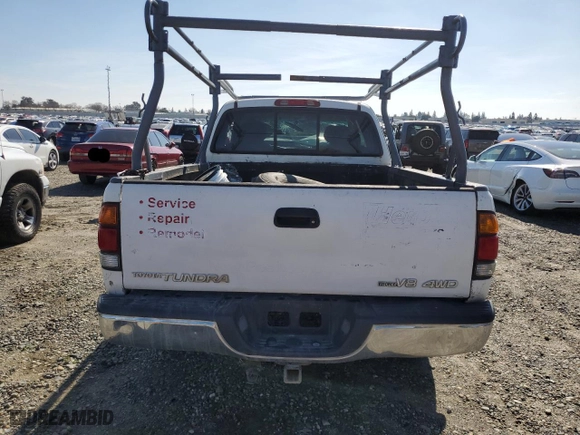 2002 Toyota Tundra SR5 with VIN 5TBRT34152S262009, listed as a Copart auction lot 45993305 with 342,242 mi miles and Salvage Title. Bid and sale history available at carsss.com. Image 6.