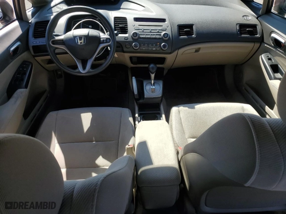 2009 Honda Civic Sdn LX with VIN 19XFA165X9E037741, listed as a Copart auction lot 53134445 with 50,101 mi miles and Salvage Title. Bid and sale history available at carsss.com. Image 8.