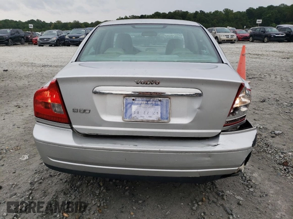 2005 Volvo S80 with VIN YV1TS592351410022, listed as a Copart auction lot 71166454 with 168,140 mi miles and Salvage Title. Bid and sale history available at carsss.com. Image 6.