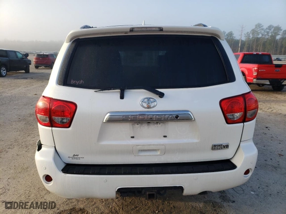 2017 Toyota Sequoia Platinum with VIN 5TDYY5G17HS067615, listed as a Copart auction lot 42677035 with 123,671 mi miles and Salvage Title. Bid and sale history available at carsss.com. Image 6.
